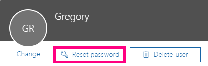 Click on Reset password.