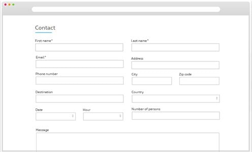 personalized contact form