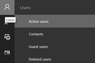 Click on Active users in the Users menu on the left.